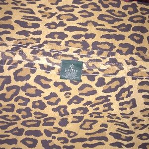 Ralph Lauren “Aragon” Full leopard flat sheet